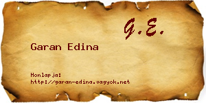 Garan Edina névjegykártya